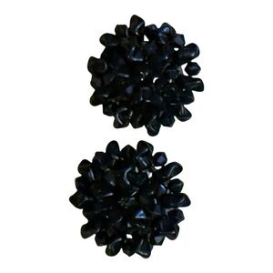 Vintage Black Clip-On Earrings‎
